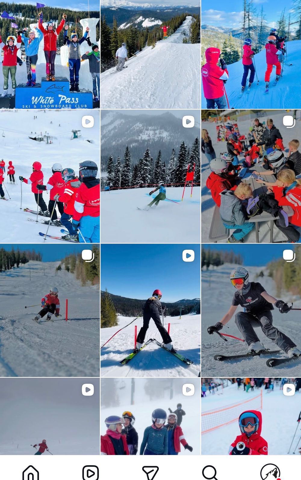 Instagram grid preview for @louploup_ski_team