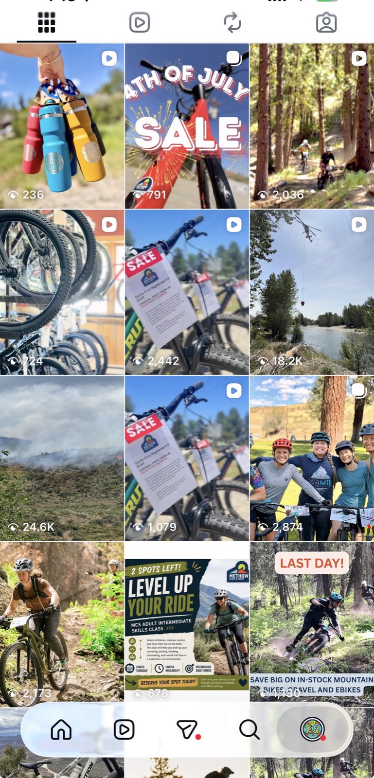 Instagram grid preview for @methow_cycle_sport